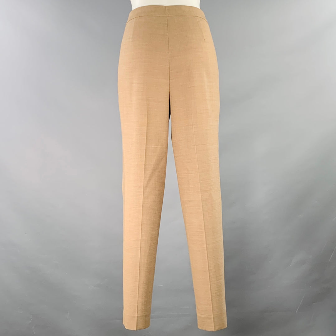 LAFAYETTE 148 Size 8 Tan Wool Blend Cropped Dress Pants