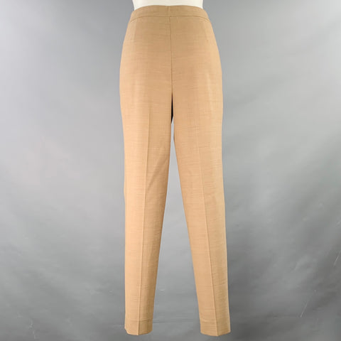 LAFAYETTE 148 Size 8 Tan Wool Blend Cropped Dress Pants