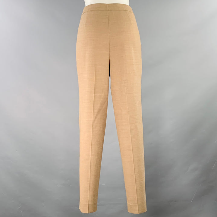 LAFAYETTE 148 Size 8 Tan Wool Blend Cropped Dress Pants