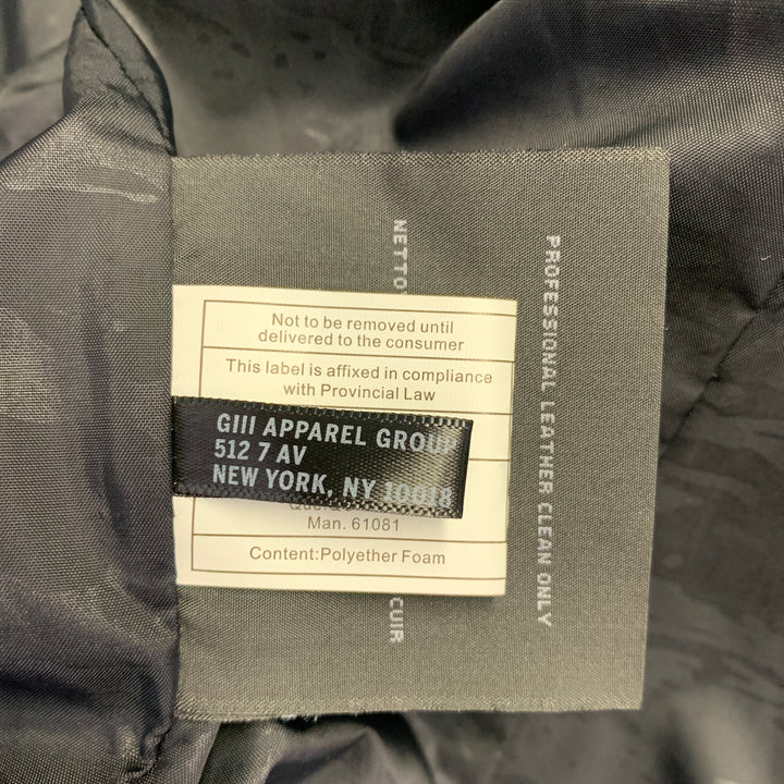 MARC NEW YORK Size M Black Leather Quilted Motorcycle Jacket