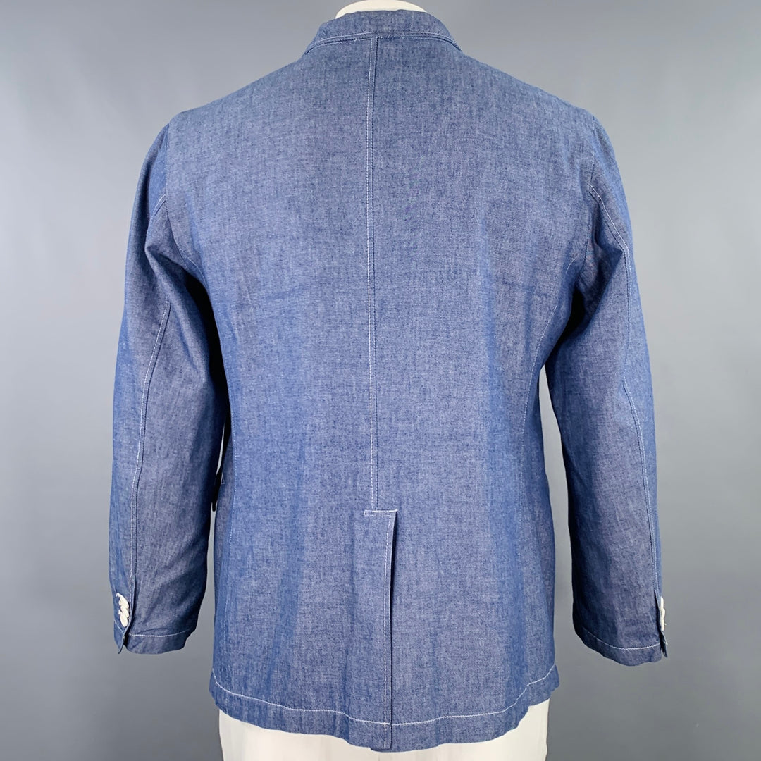 ENGINEERED GARMENTS Size XL Blue Cotton Textured Jacket