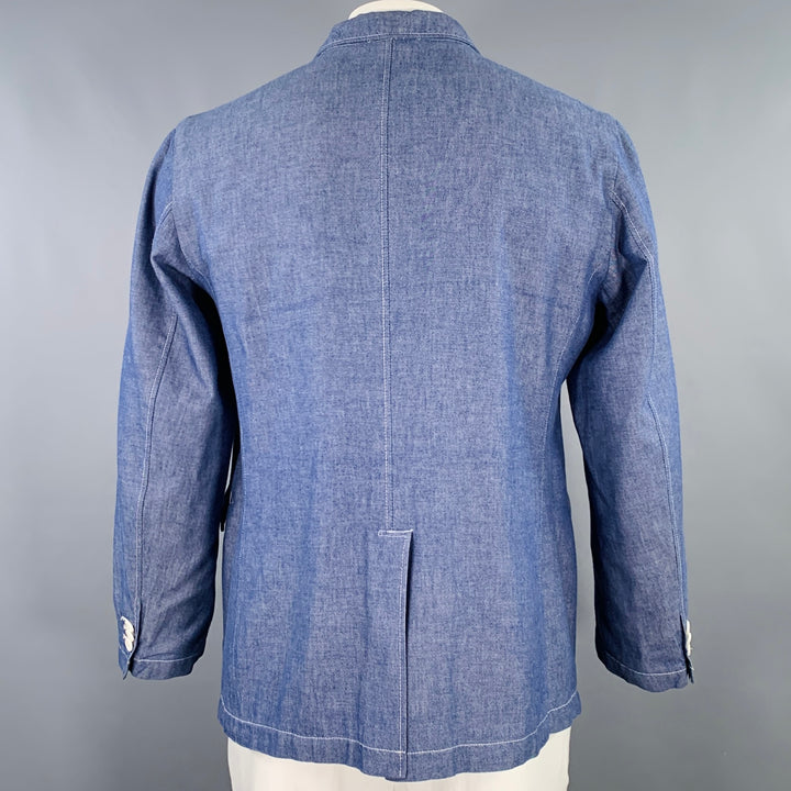 ENGINEERED GARMENTS Size XL Blue Cotton Textured Jacket