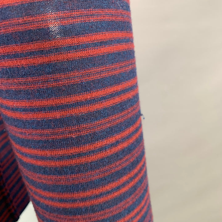 PS by PAUL SMITH Size L Navy Red Stripe Merino Wool Crew Neck Pullover