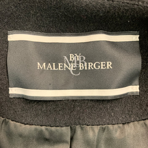 MALENE BIRGER Talla 4 Abrigo cruzado de cachemir y lana negro