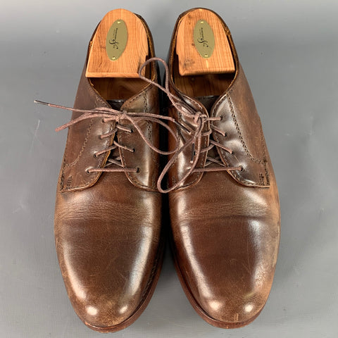 RANCOURT & CO. Size 7 Sanford Blucher Brown Leather Derby Lace-Up Shoes