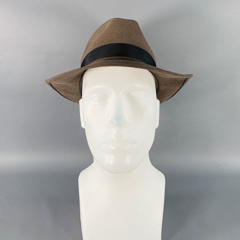 BORSALINO Baker Brown Taupe Felt Fedora Hat