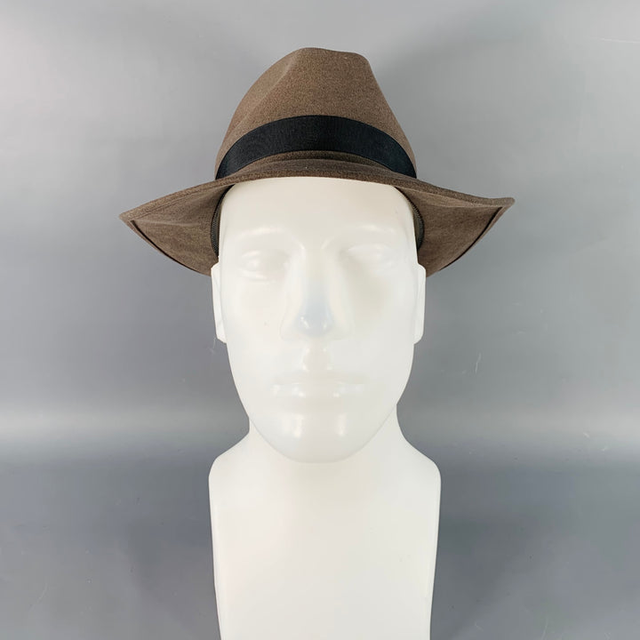 BORSALINO Baker Brown Taupe Felt Fedora Hat