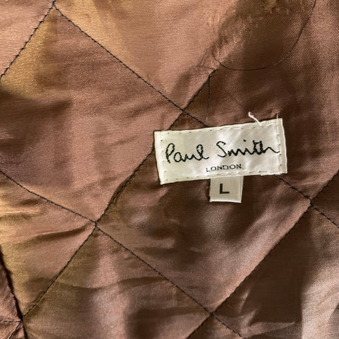 MACKINTOSH x PAUL SMITH Size XL Brown Quilted Wool & Cashmere Chore Jacket