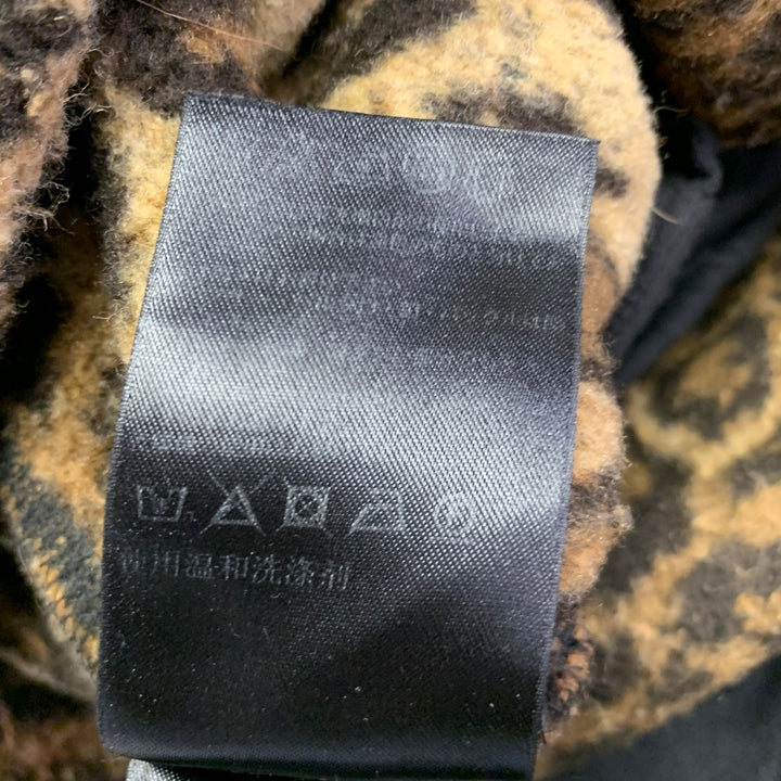 Y-3 Size S Brown Beige Animal Print Fleece Oversized Shorts