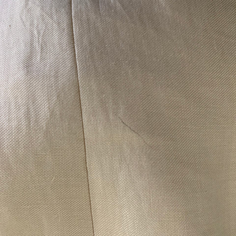 Pantalon en lin crème OSCAR DE LA RENTA, taille 10