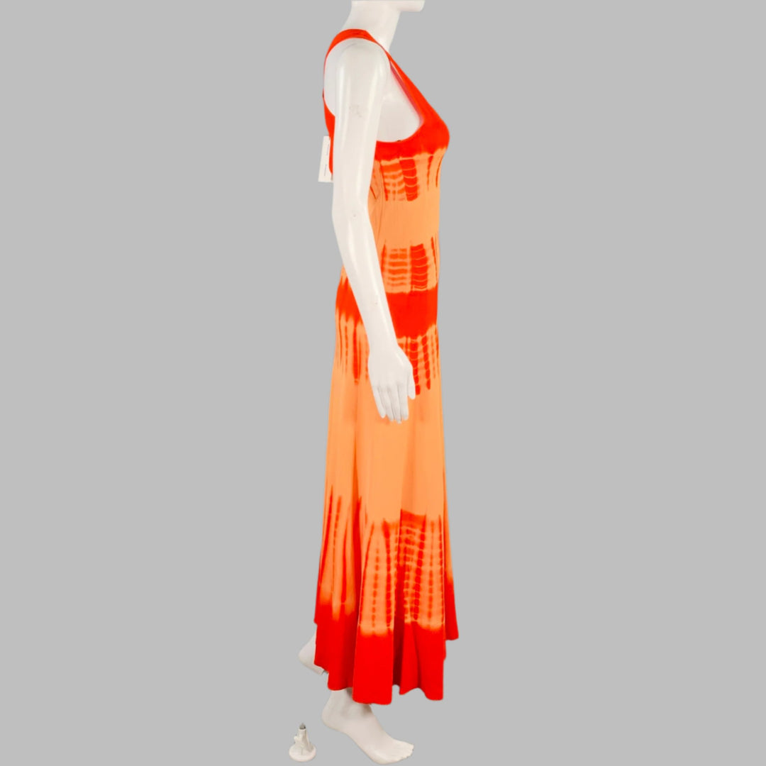 PROENZA SCHOULER Size S Orange Viscose Tie Dye Crossback Maxi Dress