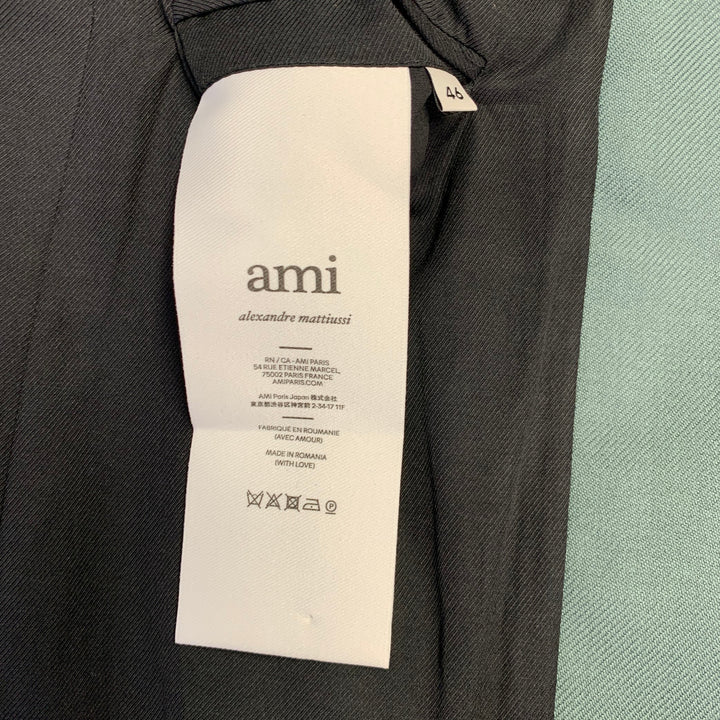 AMI by ALEXANDRE MATTIUSSI Size 36 Teal Wool Twill Double Breasted Sport Coat