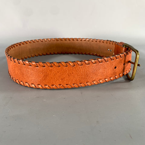 LAUREN by RALPH LAUREN Size S Tan Woven Leather Belt