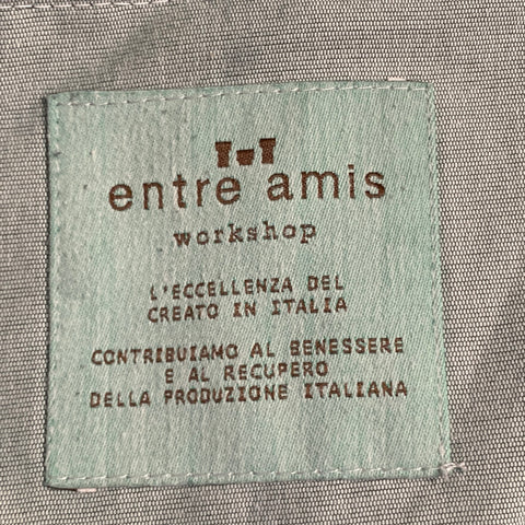 ENTRE AMIS Size 33 Black White Tweed Cotton Blend Drawstring Casual Pants
