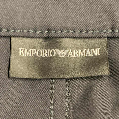 EMPORIO ARMANI Size 34 Black Polyamide Blend Tapered Jean Cut Casual Pants
