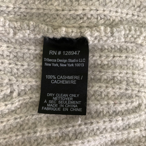 NILI LOTAN Size M Grey Cashmere Knit Pull On Sweater