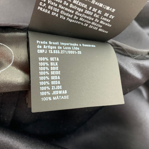 PRADA Size 2 Navy Double Satin Silk Mini Skirt