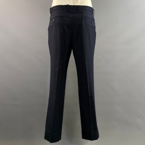 THEORY Chest Size 42 Navy Solid Wool Notch Lapel 36 35 Suit