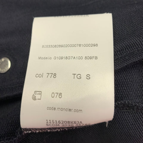 MONCLER Size S Navy Cotton Blend Hooded Jacket