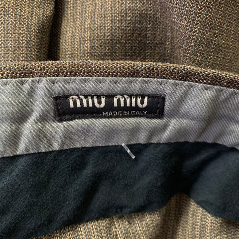 MIU MIU Size 33 Brown Tan Heather Wool Blend Dress Pants