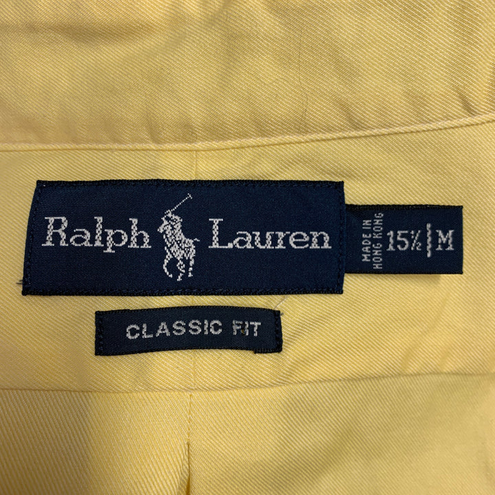 RALPH LAUREN Size M Yellow Cotton Button Down Collar Long Sleeve Shirt