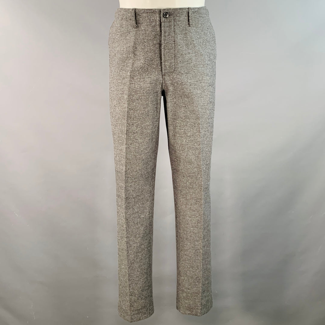 BILLY REID Size M Heather Grey Cotton Blend Notch Lapel Suit