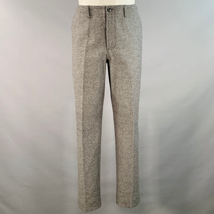 BILLY REID Size M Heather Grey Cotton Blend Notch Lapel Suit