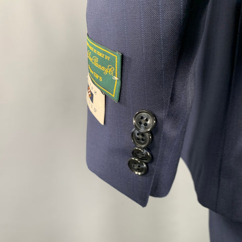 JOSEPH ABBOUD Chest Size 40 Navy Pinstripe Wool Single Breasted Suit