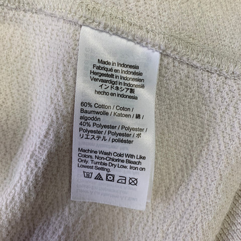 J.CREW Size L Off White Knit Cotton Blend Long Sleeve Shirt