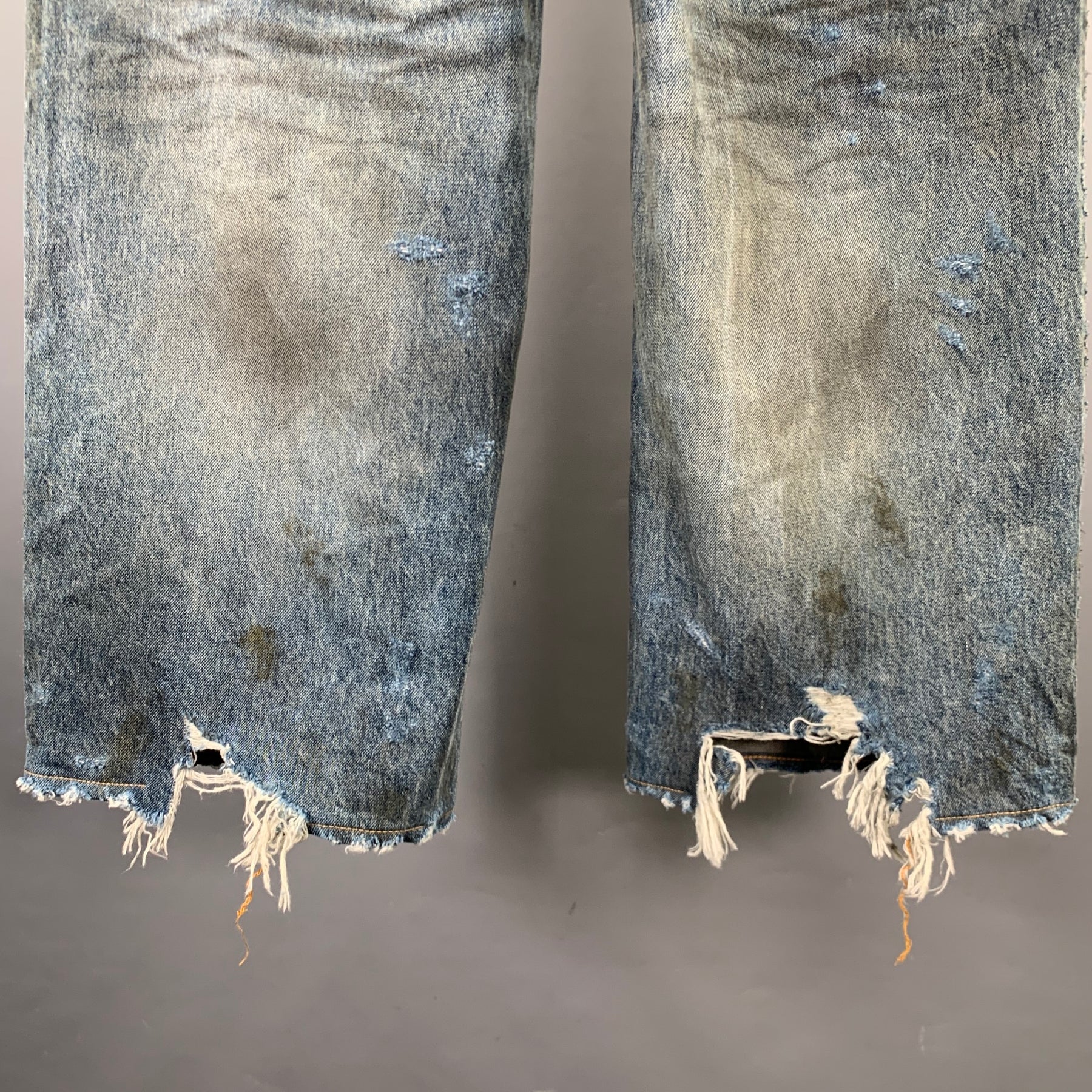 BALENCIAGA SS23 Size XS -Super Destroyed- Blue Grey Denim
