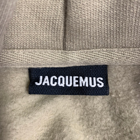 JACQUEMUS Size XXL Sage Green Cotton Logo Hoodie Sweatshirt