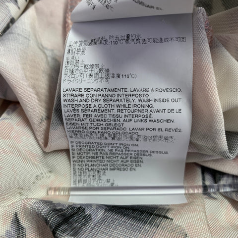 MM6 MAISON MARGIELA Size XS Cream Grey Pink Viscose Blend Floral Dress