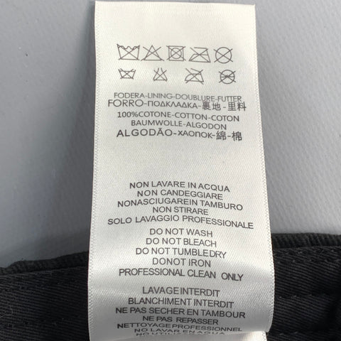 BALENCIAGA Black White Cotton Embroidered Logo Baseball Cap Hat