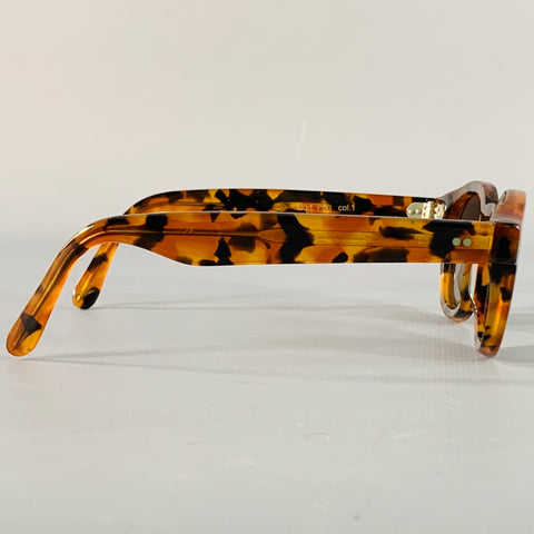LESCA LUNETIER Brown Tortoiseshell Acetate Sunglasses