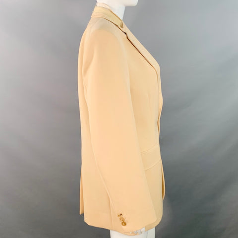 MAISON MARGIELA Size M Khaki Wool Mohair Twill Notch Lapel Jacket Blazer