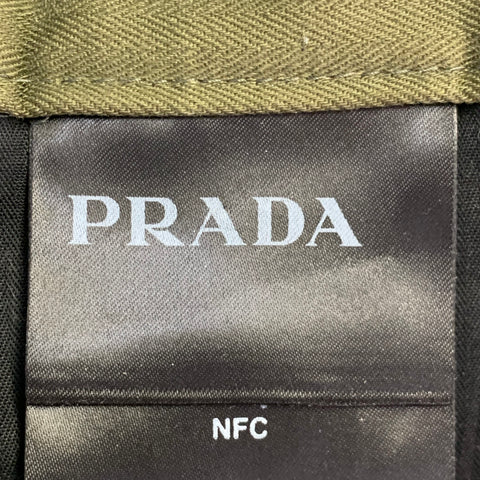 PRADA Size 36 Green Olive Cotton Tapered Elastic Cuffs Zip Fly Casual Pants