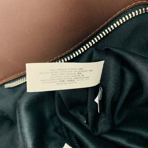 JACK SPADE Brown Black Two Tone Leather Tote Bags