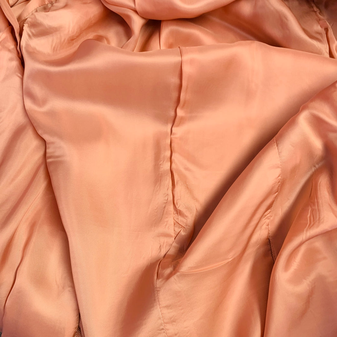 CANALI Size 42 Long Pink Bamboo Rayon Single Breasted Three Button Sport Coat
