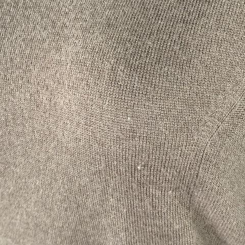 MAXSTUDIO Size S Taupe Cashmere Blend Knit Long Sleeve Pullover