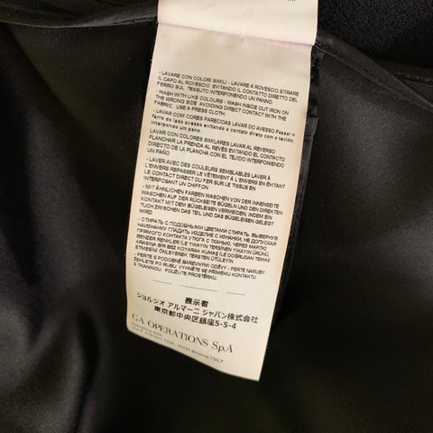 EMPORIO ARMANI Size 44 Black Polyester Zip Up Jacket