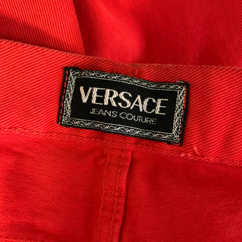 VERSACE JEANS COUTURE Size 32 Red Denim Button Fly Jeans