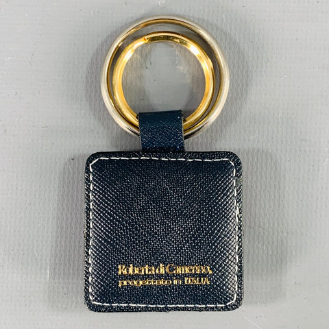 ROBERTA DI CAMERINO Saffiano Leather Double Ring Keyring