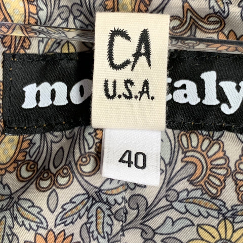 MONITALY Size 40 Brown Corduroy Cotton Raglan Sleeve Jacket