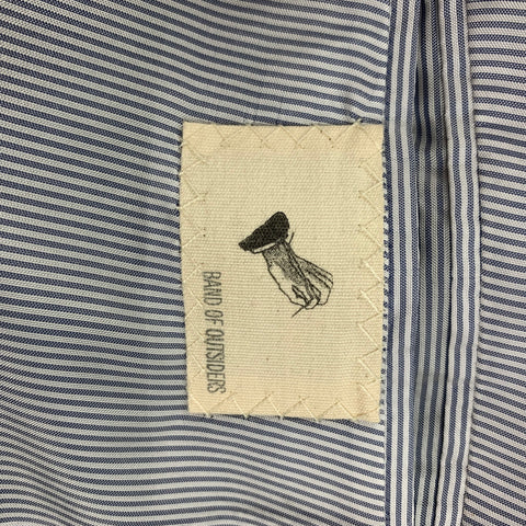 BAND OF OUTSIDERS Talla 42 Abrigo deportivo de lana de pata de gallo blanco y negro