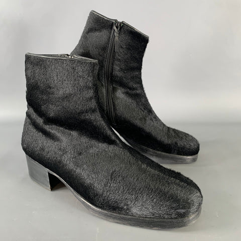 GUCCI Size 9.5 Black Leather Chelsea Boots