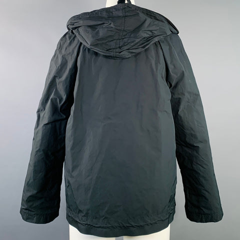 ANNETTE GOERTZ Size XS Black Polyester Hooded Layered Jacket