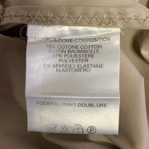 Jupe ajustée sous le genou en mélange de coton kaki, taille L, GUCCI