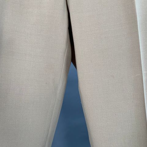 O'CONNELL'S Size 38 Khaki Flat Front Tapered Dress Pants