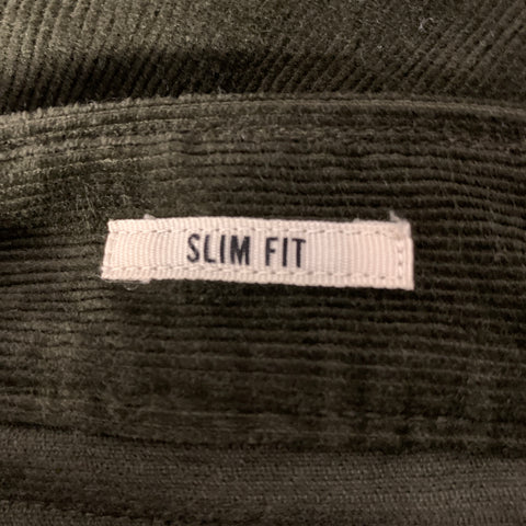 TODD SNYDER Size 36 Green Olive Corduroy Cotton Blend Pants