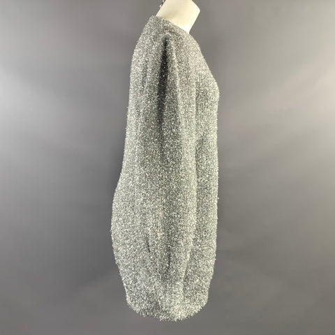 RONNY KOBO Size XS S Silver Metallic Knit Mini Dress